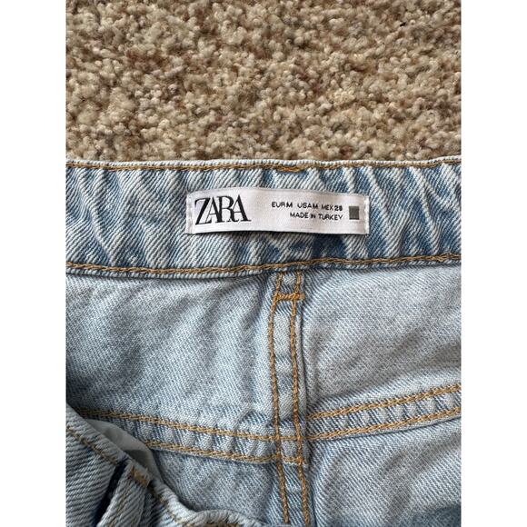 ZARA Light Blue Denim/Jean Long skirt, size women's Medium - Picture 4 of 11